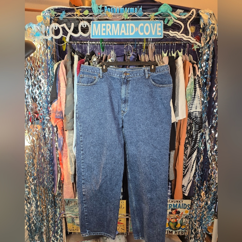 #0490 40x30 Unisex HIGH SIERRA Jeans Preloved 38"Waist 12.25"Rise 28.5"Inseam